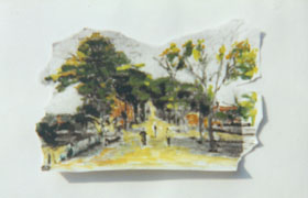 Avenue d'Aigurande, at sunlight